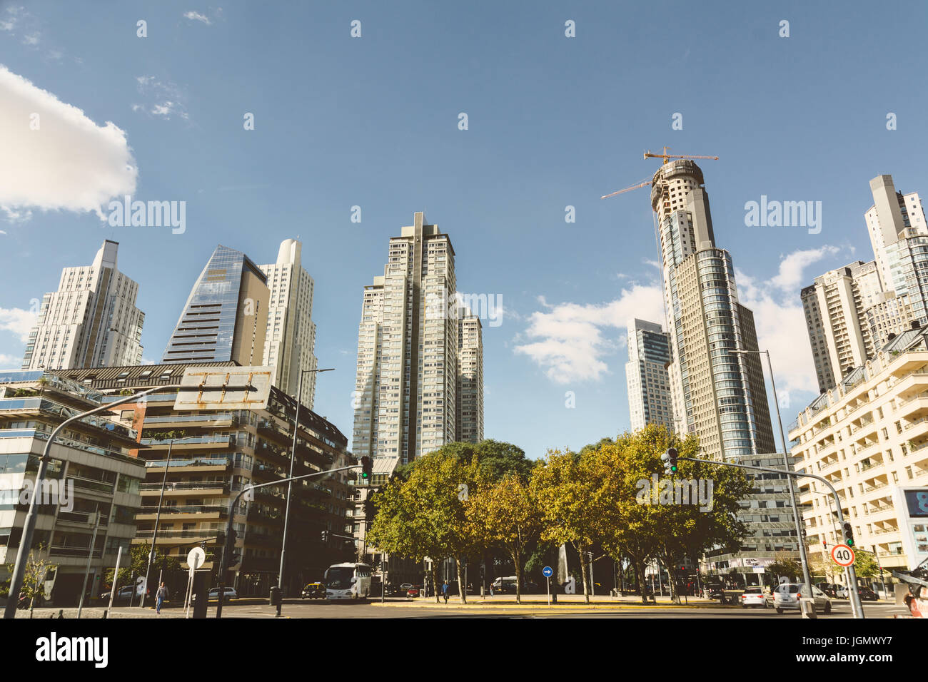 BUENOS AIRES, ARGENTINA - MAYO 09, 2017: Skyscrapers, modern high rise ...