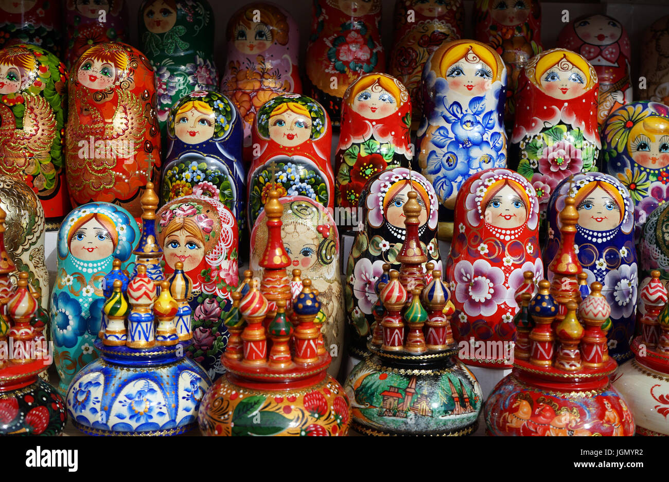 Russian nesting dolls or Matryoshka dolls for sale in St Petersburg Stock  Photo - Alamy