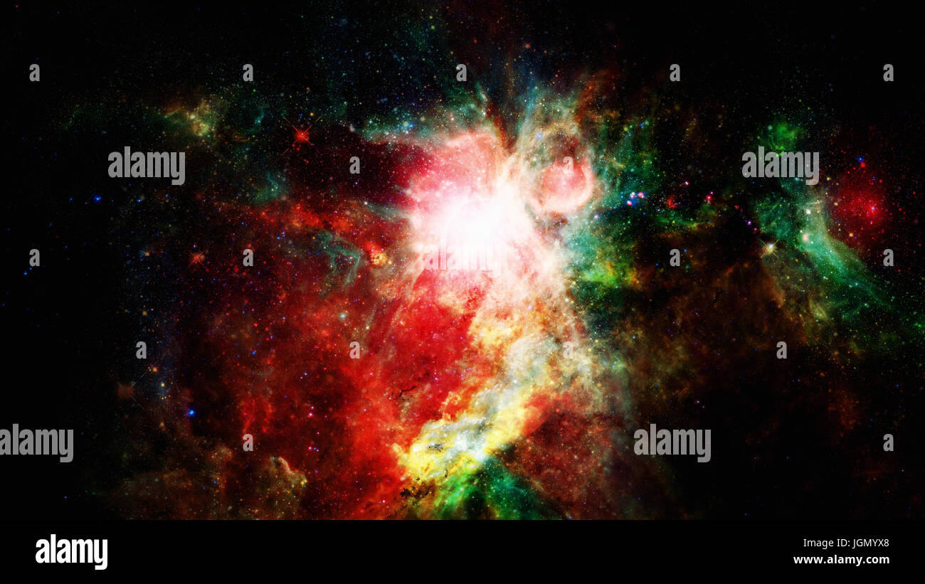 Open space with nebulae and galaxies. Elements of this image furnished by NASA Stock Photo