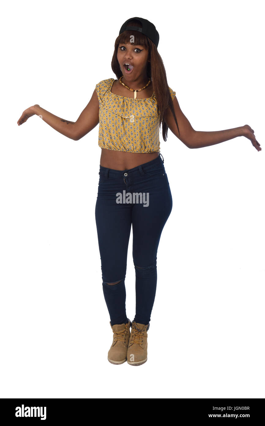 Black african teen girl adolescent posing hi-res stock photography and ...
