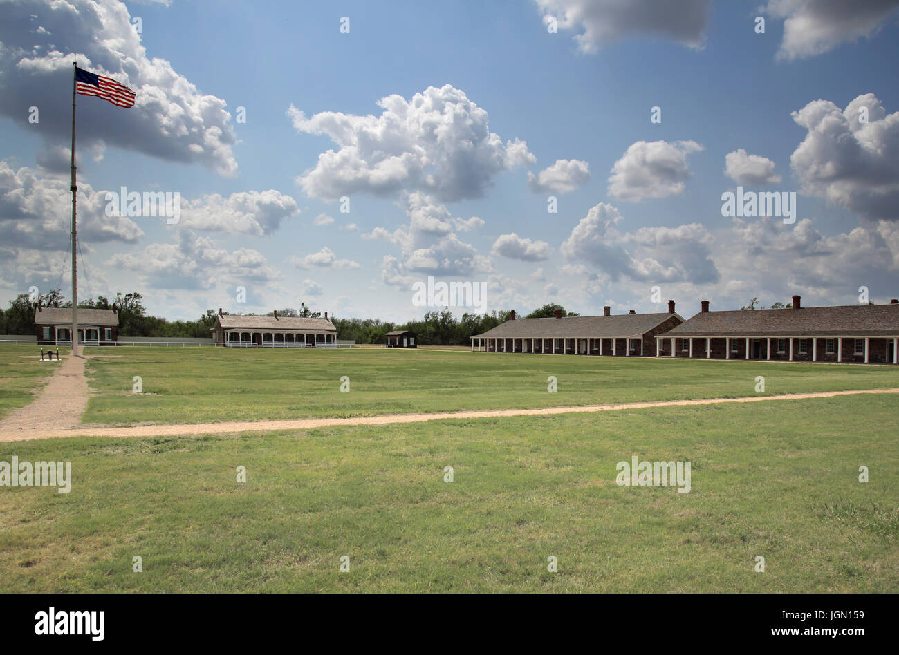 fort larned on the santa fe trail in kansas Stock Photo Alamy