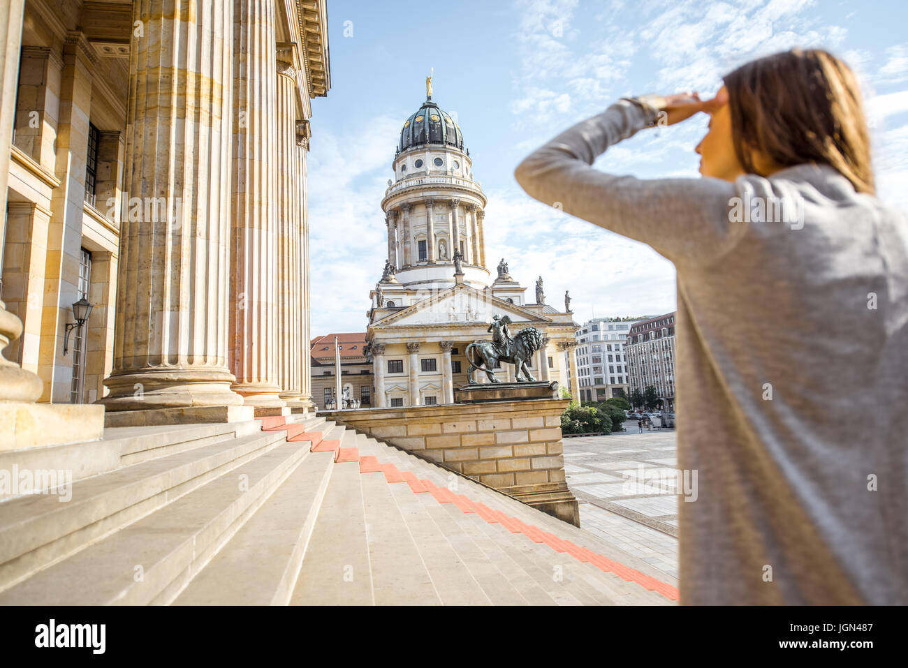 Woman traveling in Berlin Stock Photo - Alamy