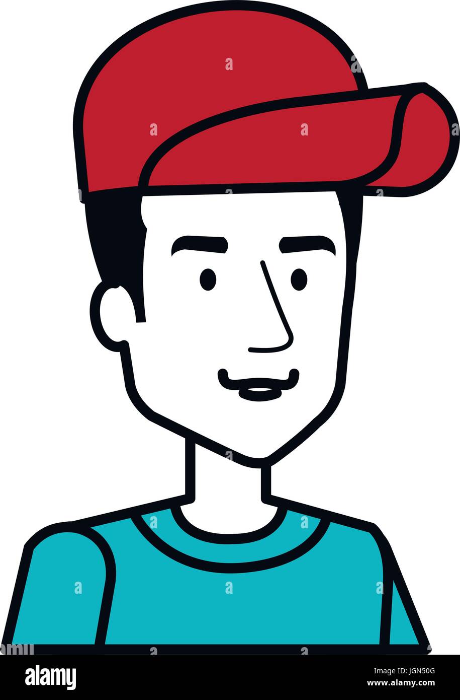 delivery worker avatar character vector illustration design Stock ...