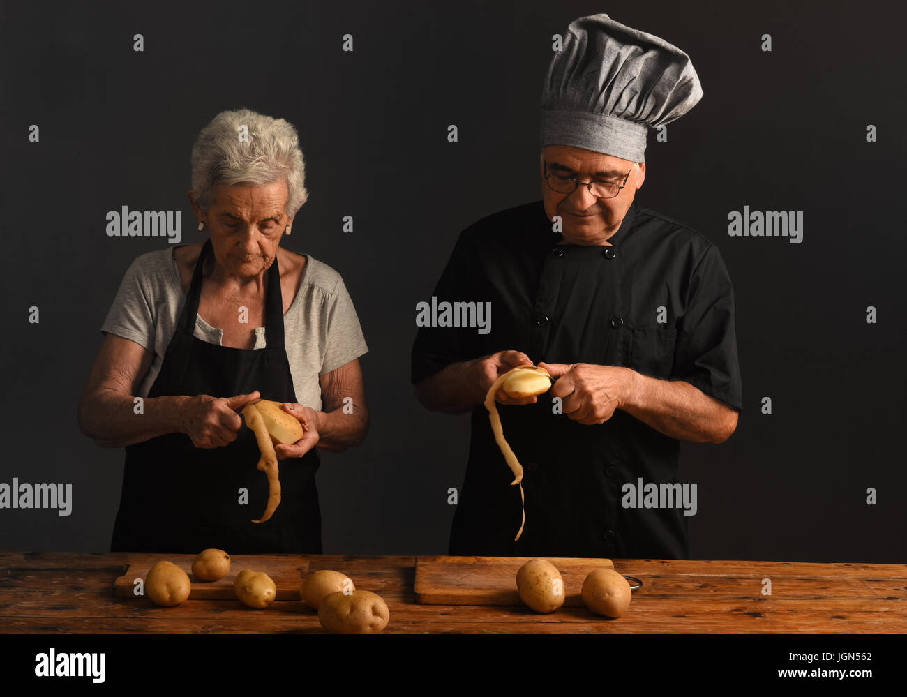 Cheerful chef cooks kitchen man food hi-res stock photography and ...