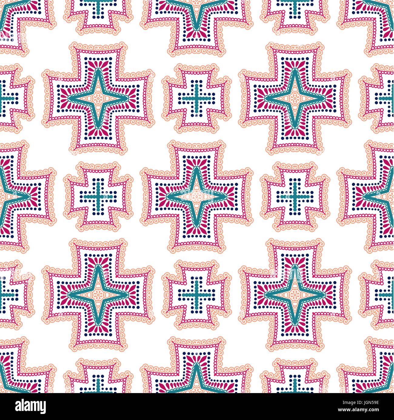 Intricate Crosses Pattern Tile Background Stock Vector Image & Art - Alamy