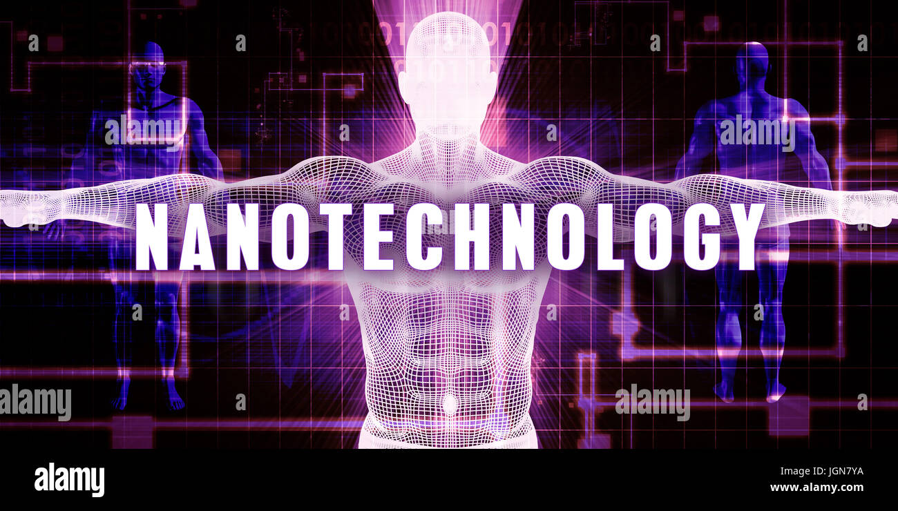 Nanotechnology as a Digital Technology Medical Concept Art Stock Photo