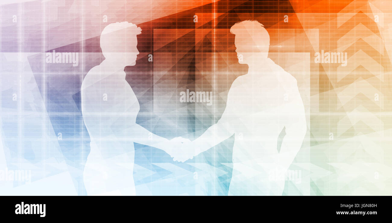 Partners Abstract Business Presentation Abstract Background with Partners Shaking Hands ...