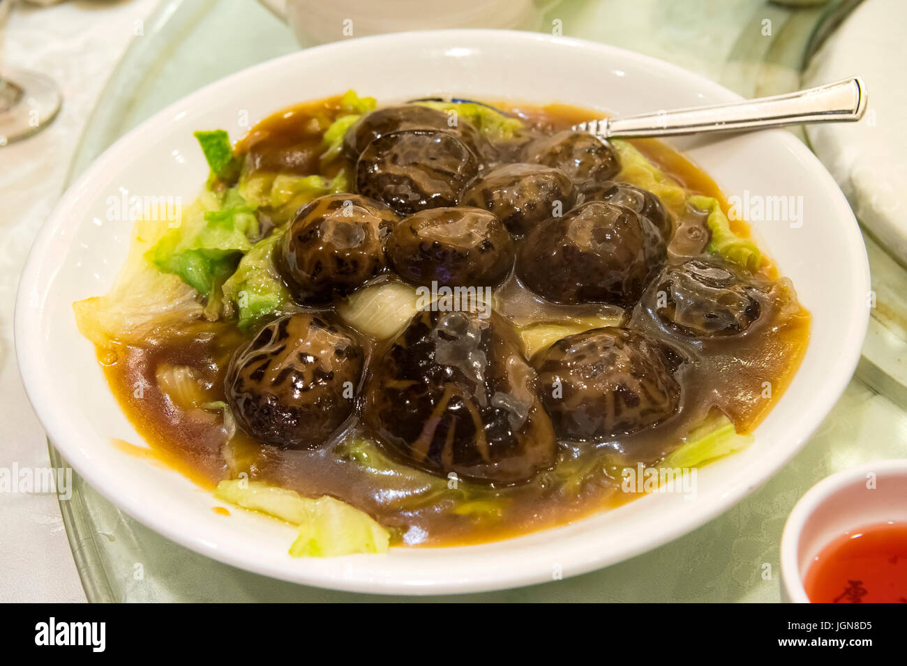 Chinese Mushrooms, Hong Kong, China. Stock Photo