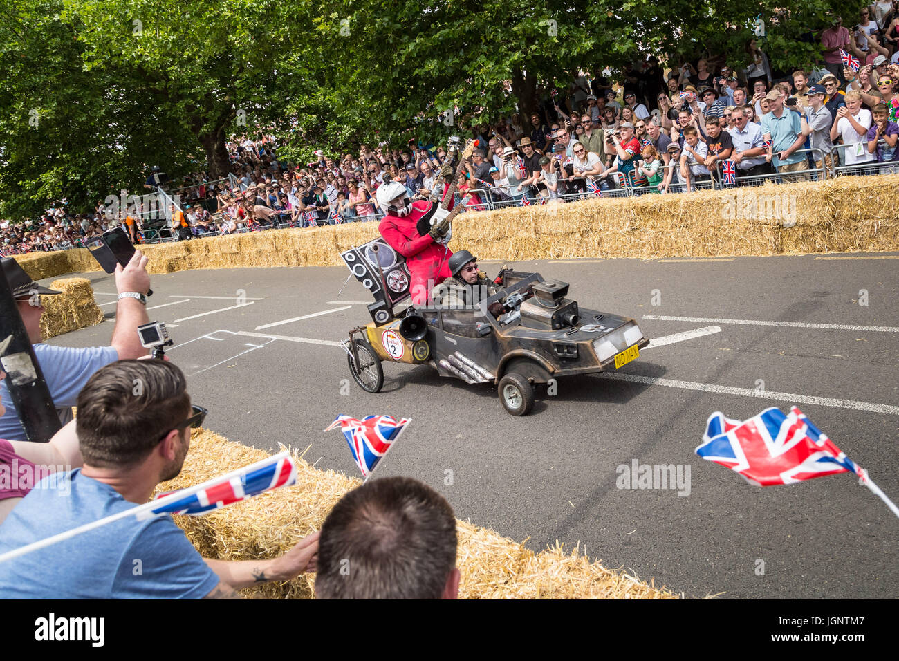 London, UK. 9th July, 2017. Red Bull Soapbox Race at Alexandra Palace © Guy Corbishley/Alamy Live News Stock Photo