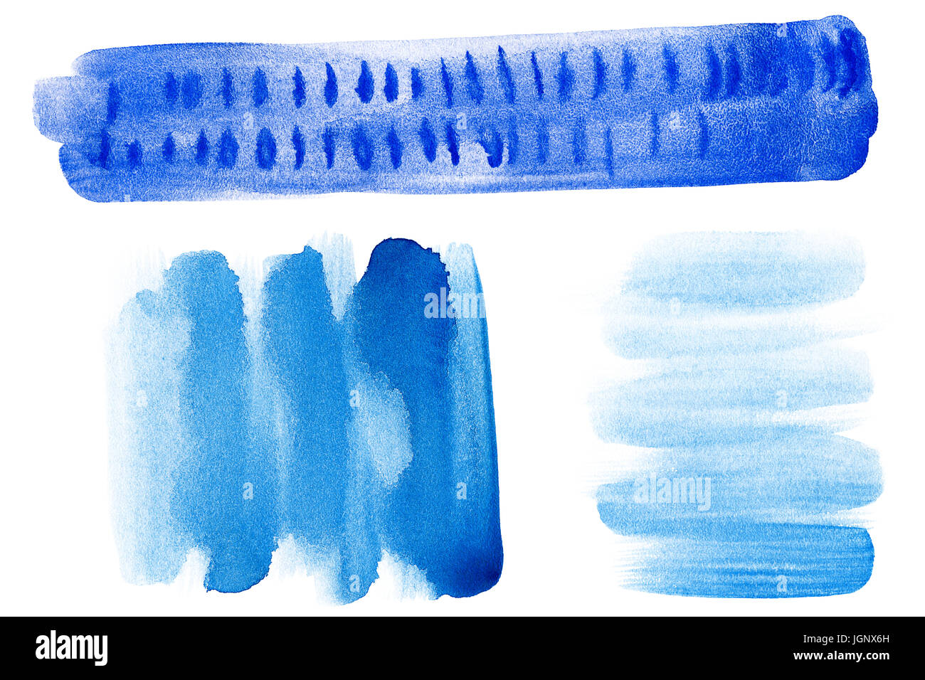 Abstract hand drawn watercolor backgrounds isolated on white Stock ...