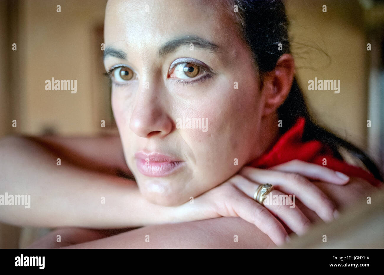 Author Polly Samson at home in Sussex. Stock Photo