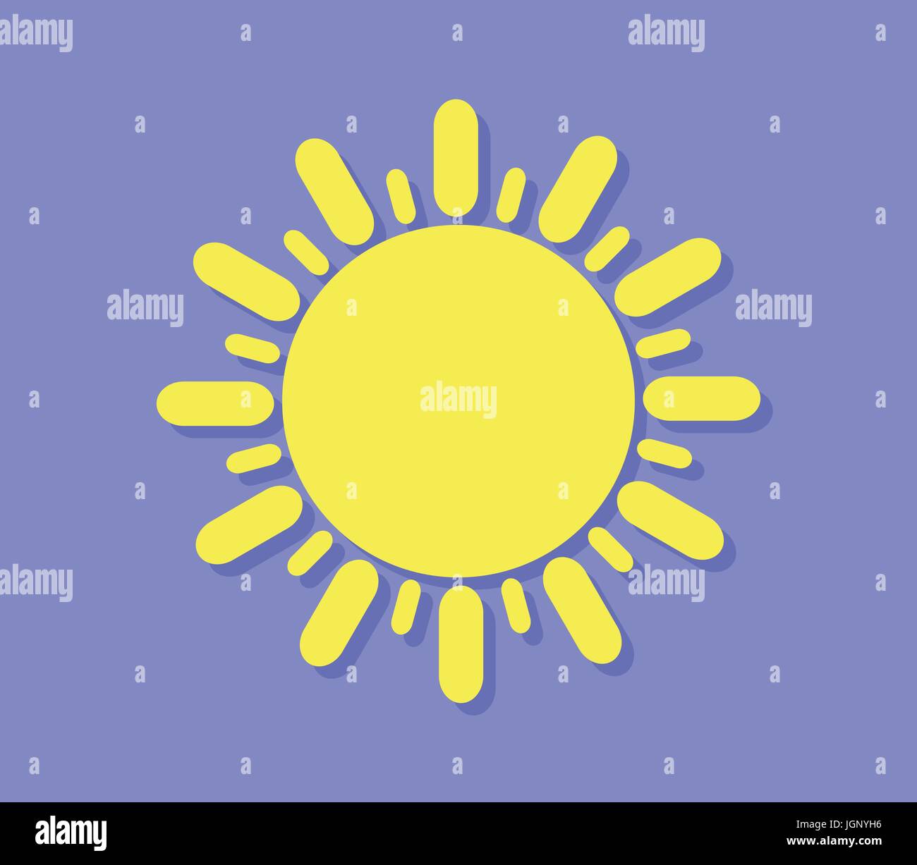 Sun icon with shadow Stock Vector Image & Art - Alamy