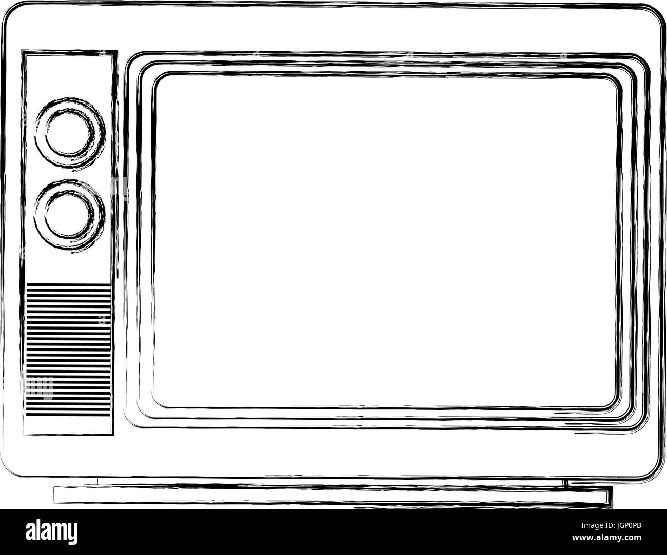 tv screen broadcast classic appliance Stock Vector Image & Art - Alamy