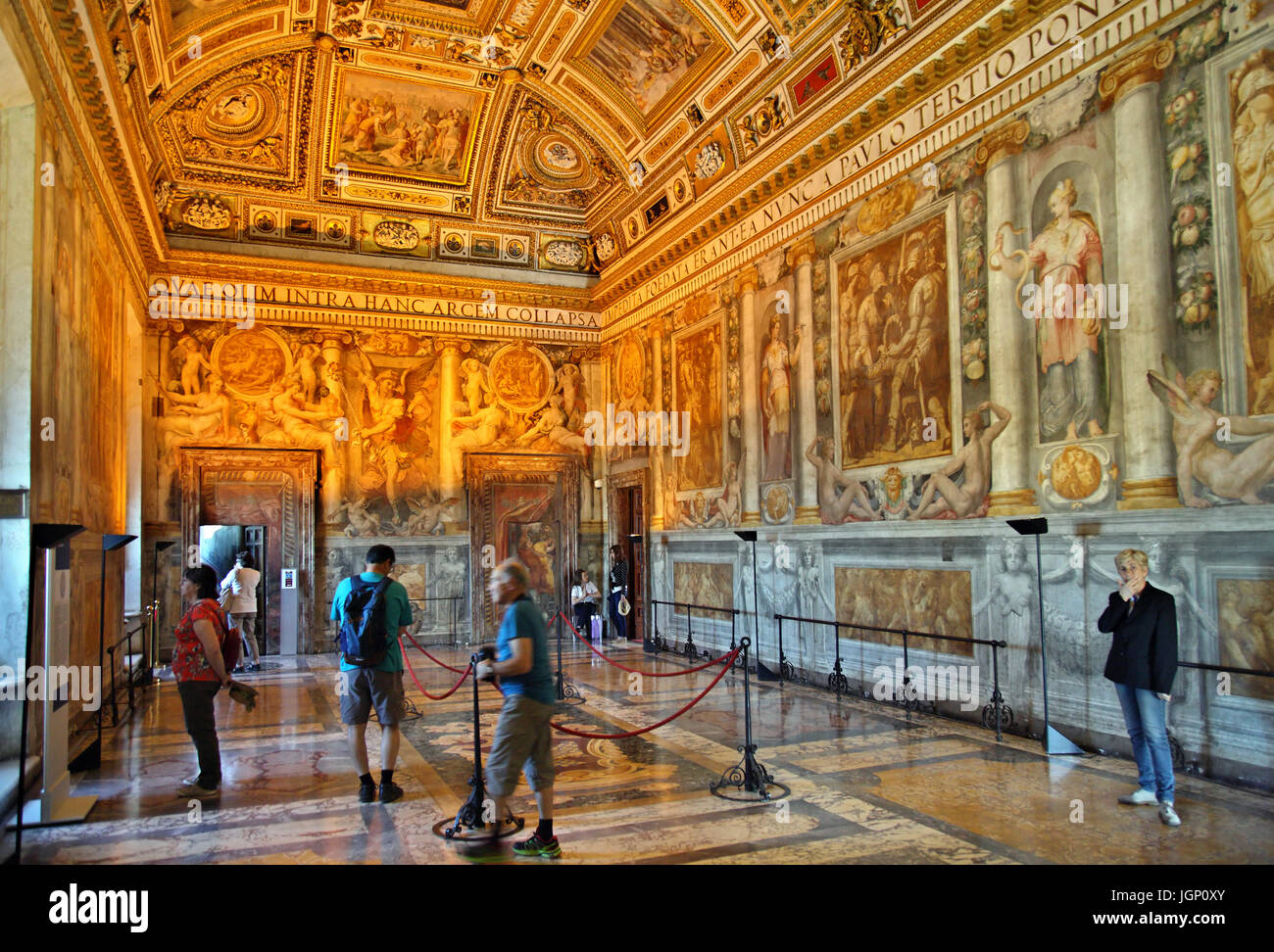 The Paolina Room (named after Pope Paul III) in Castel Sant'Angelo, Rome, Italy Stock Photo