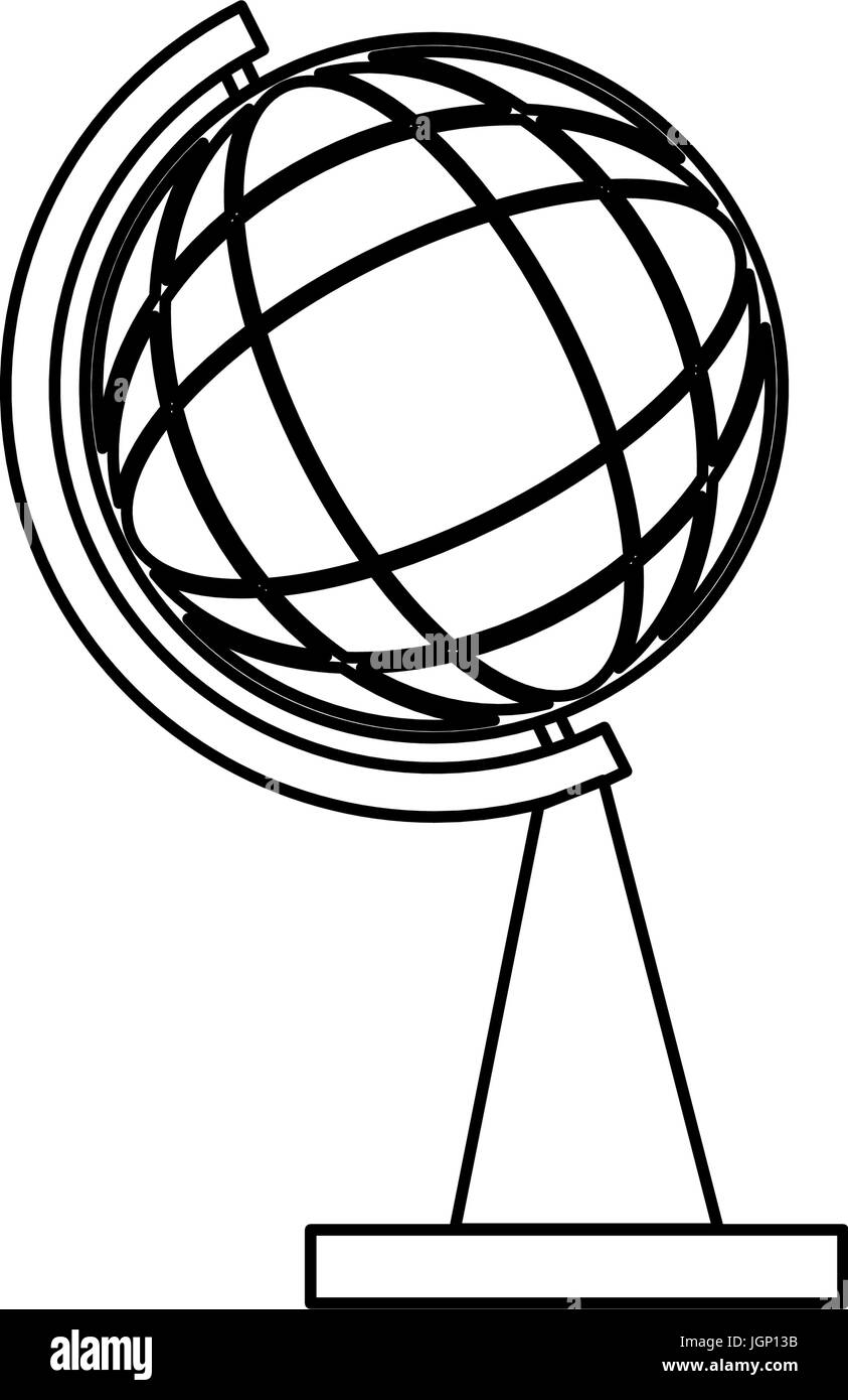 school globe map atlas learning geography Stock Vector