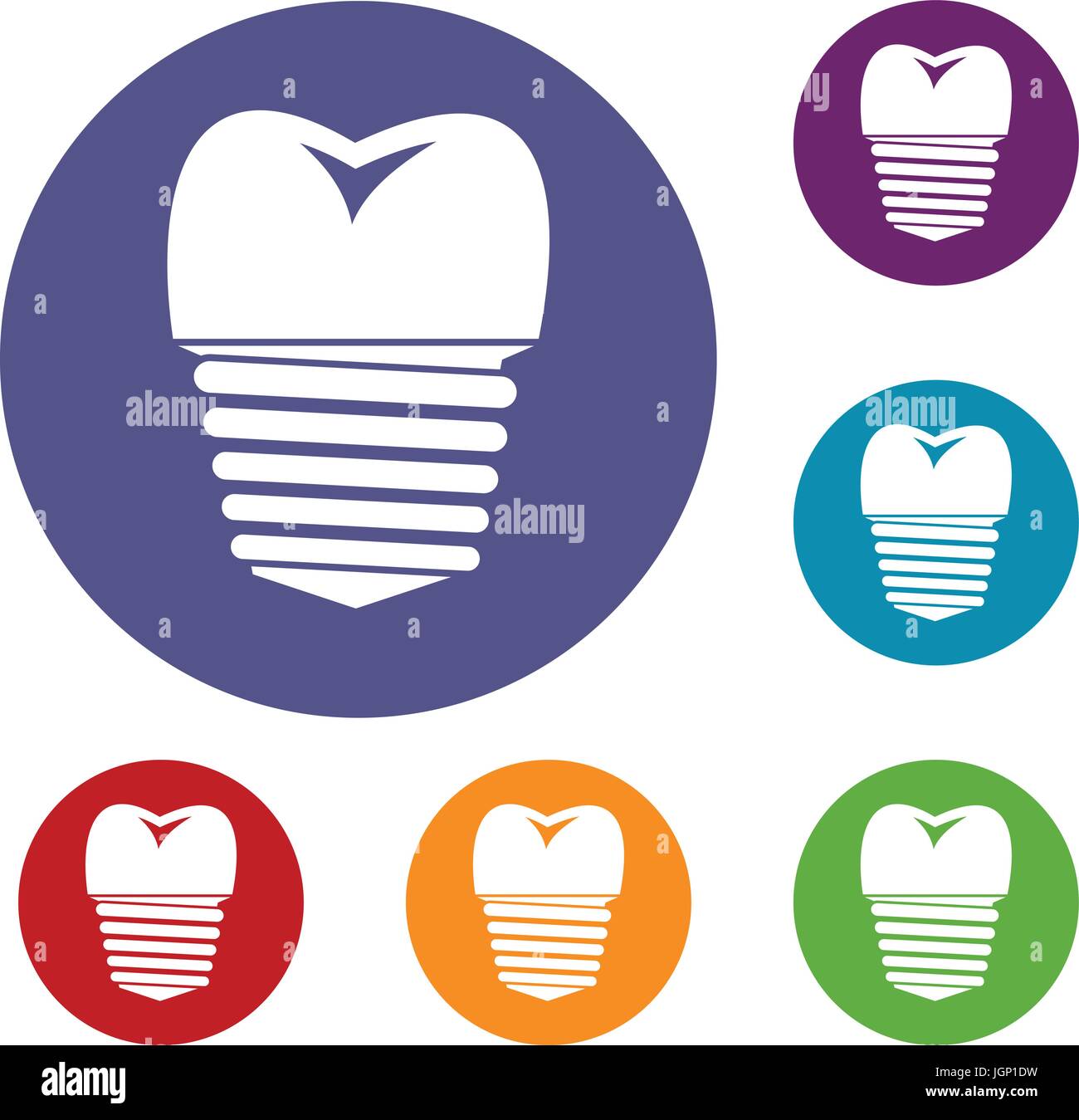 Tooth implant icons set Stock Vector Image & Art - Alamy