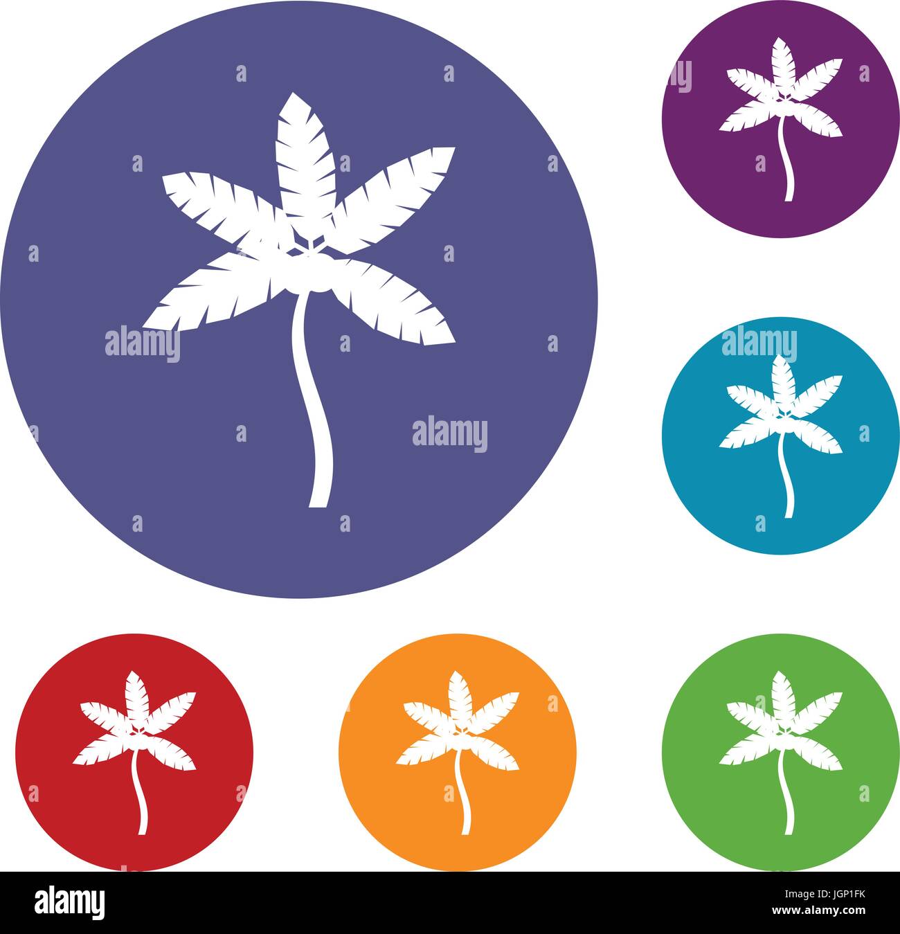 Palm tree with coconuts icons set Stock Vector Image & Art - Alamy