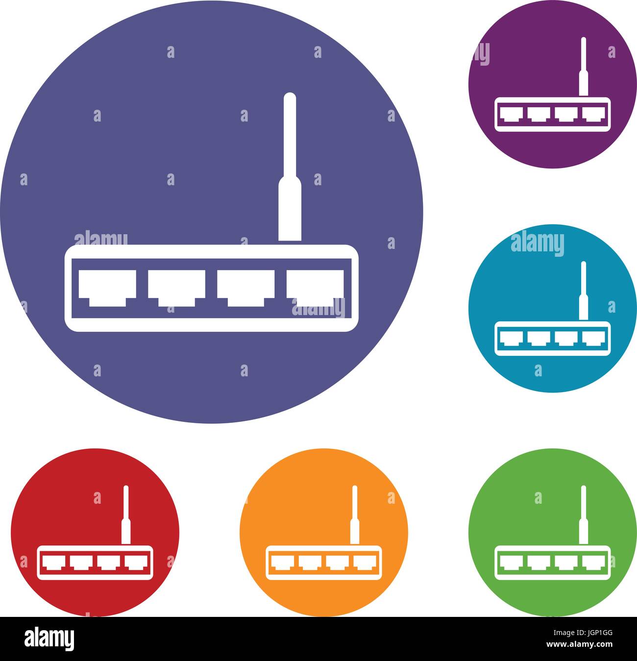 Router icons set Stock Vector Image & Art - Alamy