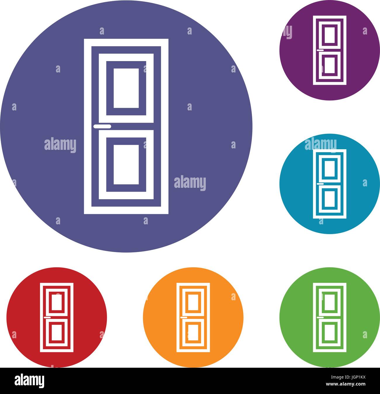 Door icons set Stock Vector Image & Art - Alamy