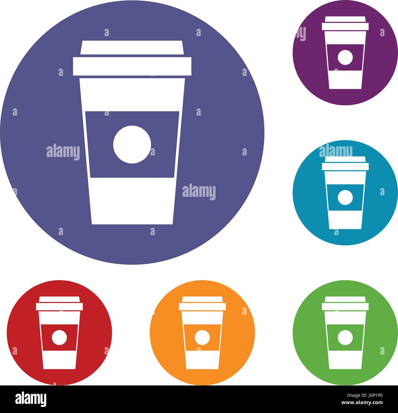 Paper cup of coffee icons set Stock Vector Image & Art - Alamy