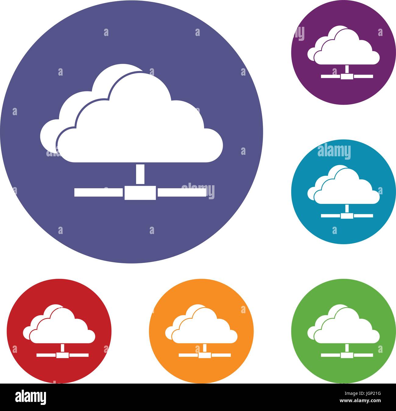 Cloud computing connection icons set Stock Vector Image & Art - Alamy