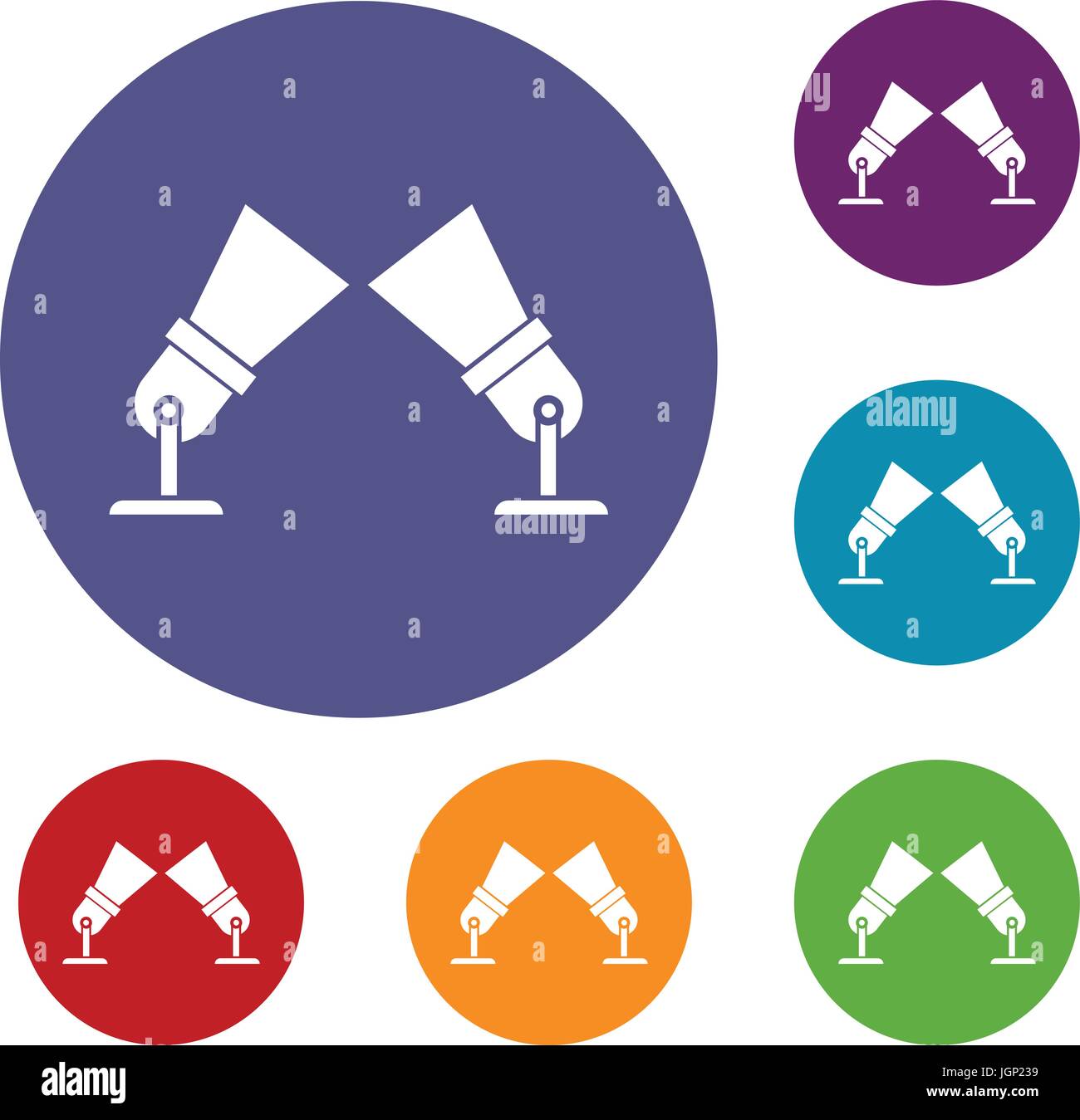 Illuminated by floodlights Stock Vector Images - Alamy