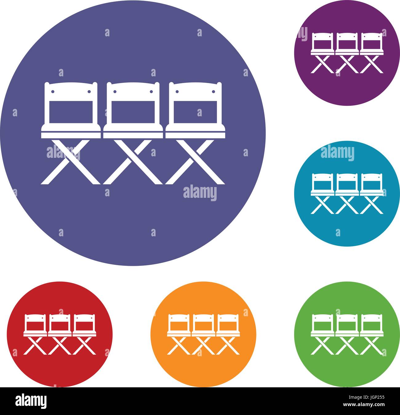 Chairs icons set Stock Vector