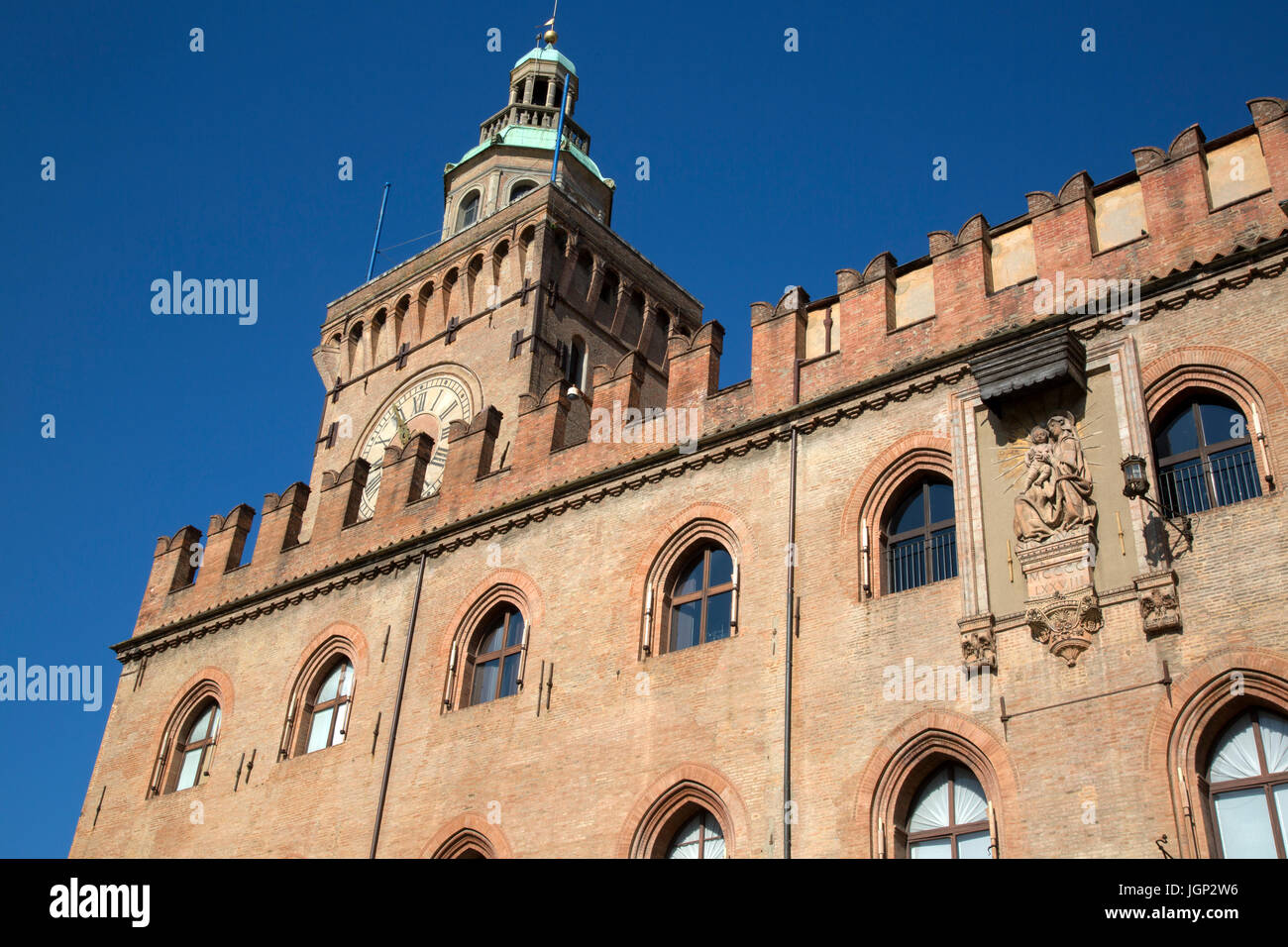 Clock Tower, City Hall, Bologna, Italy Stock Photo Alamy