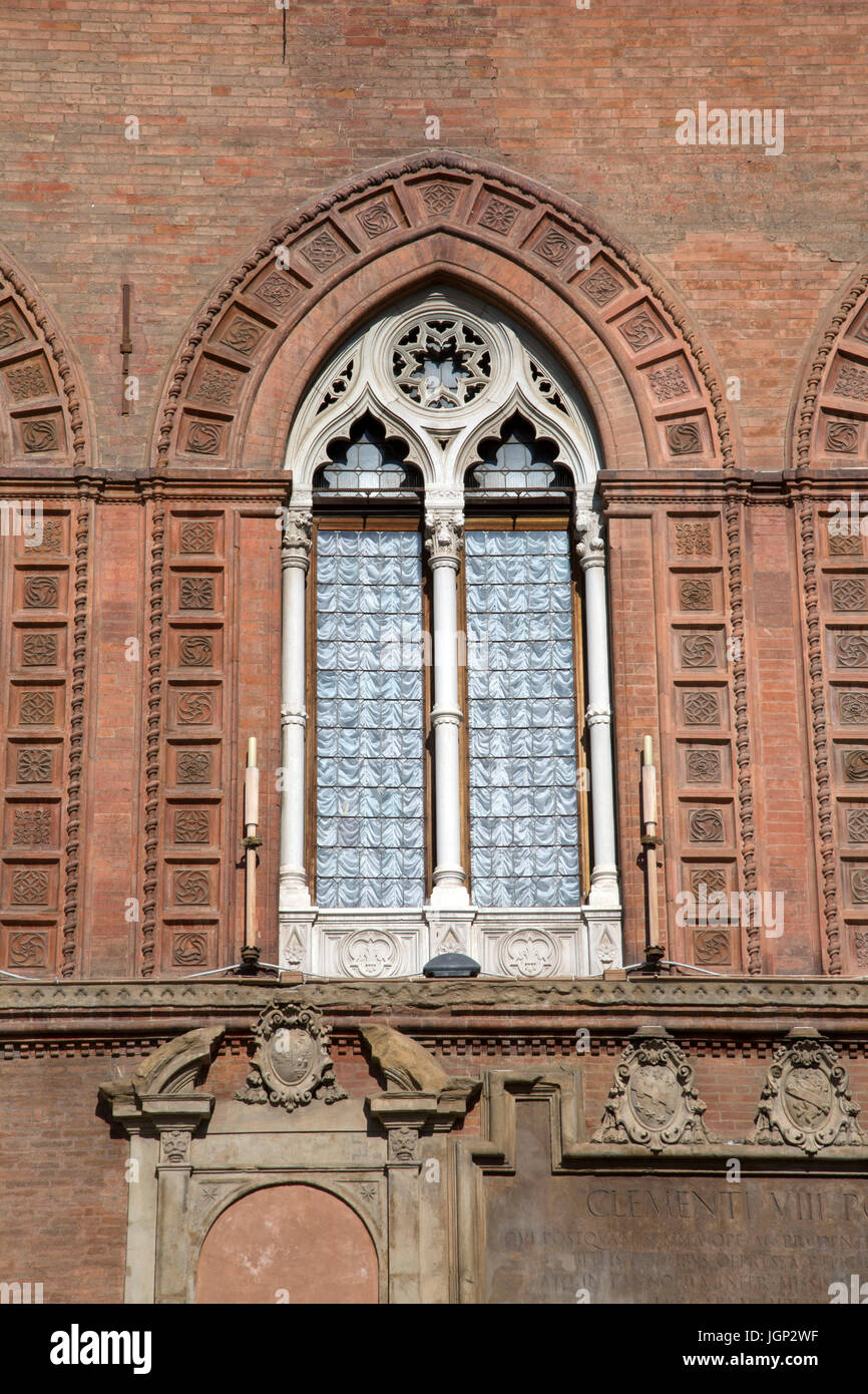Window of City Hall; Bologna; Italy Stock Photo Alamy