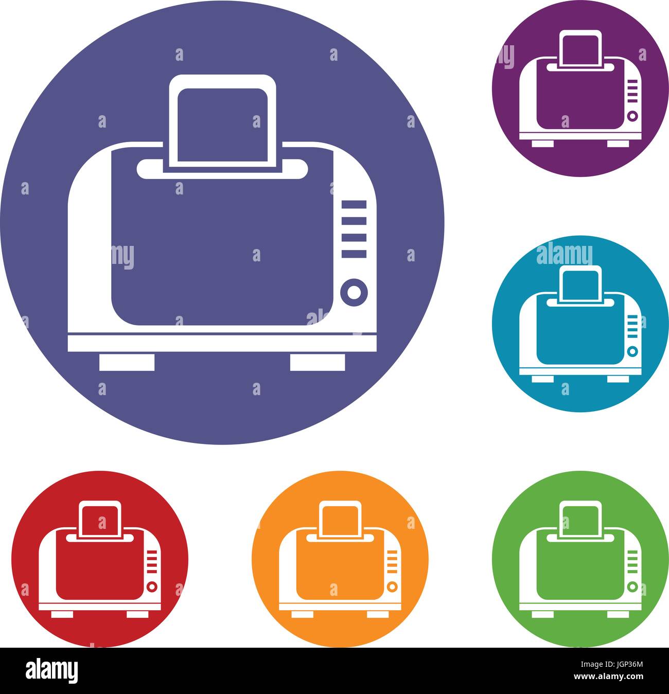 Toaster icons set Stock Vector Image & Art - Alamy