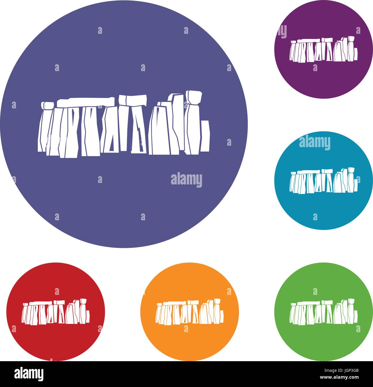 Stonehenge icons set Stock Vector Image & Art - Alamy