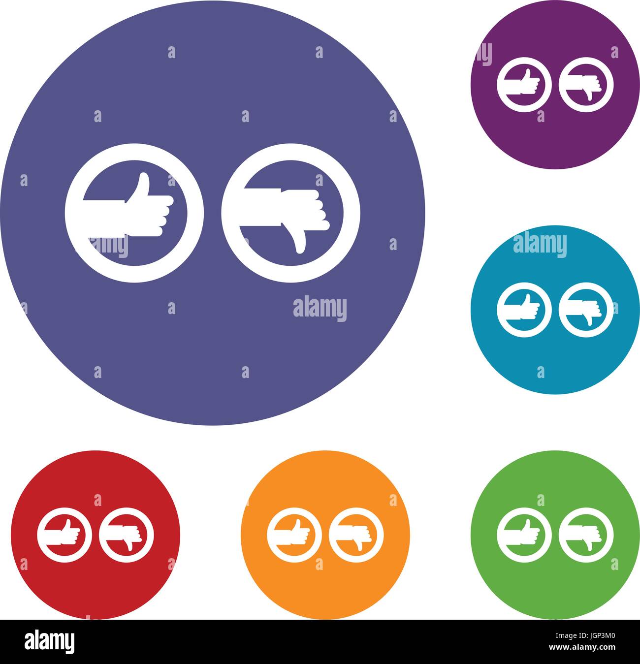 Signs hand up and down icons set Stock Vector Image & Art - Alamy