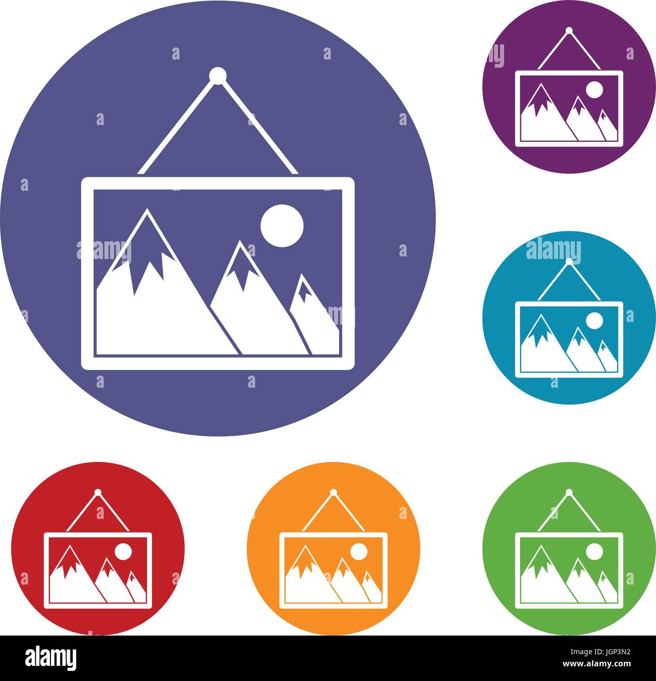 Painting with nature icons set Stock Vector Image & Art - Alamy