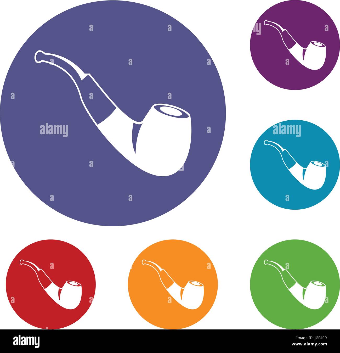 Smoking pipe icons set Stock Vector Image & Art - Alamy