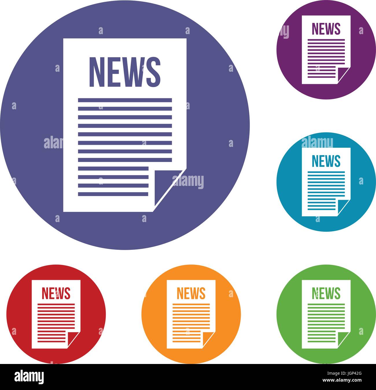 News newspaper icons set Stock Vector Image & Art Alamy