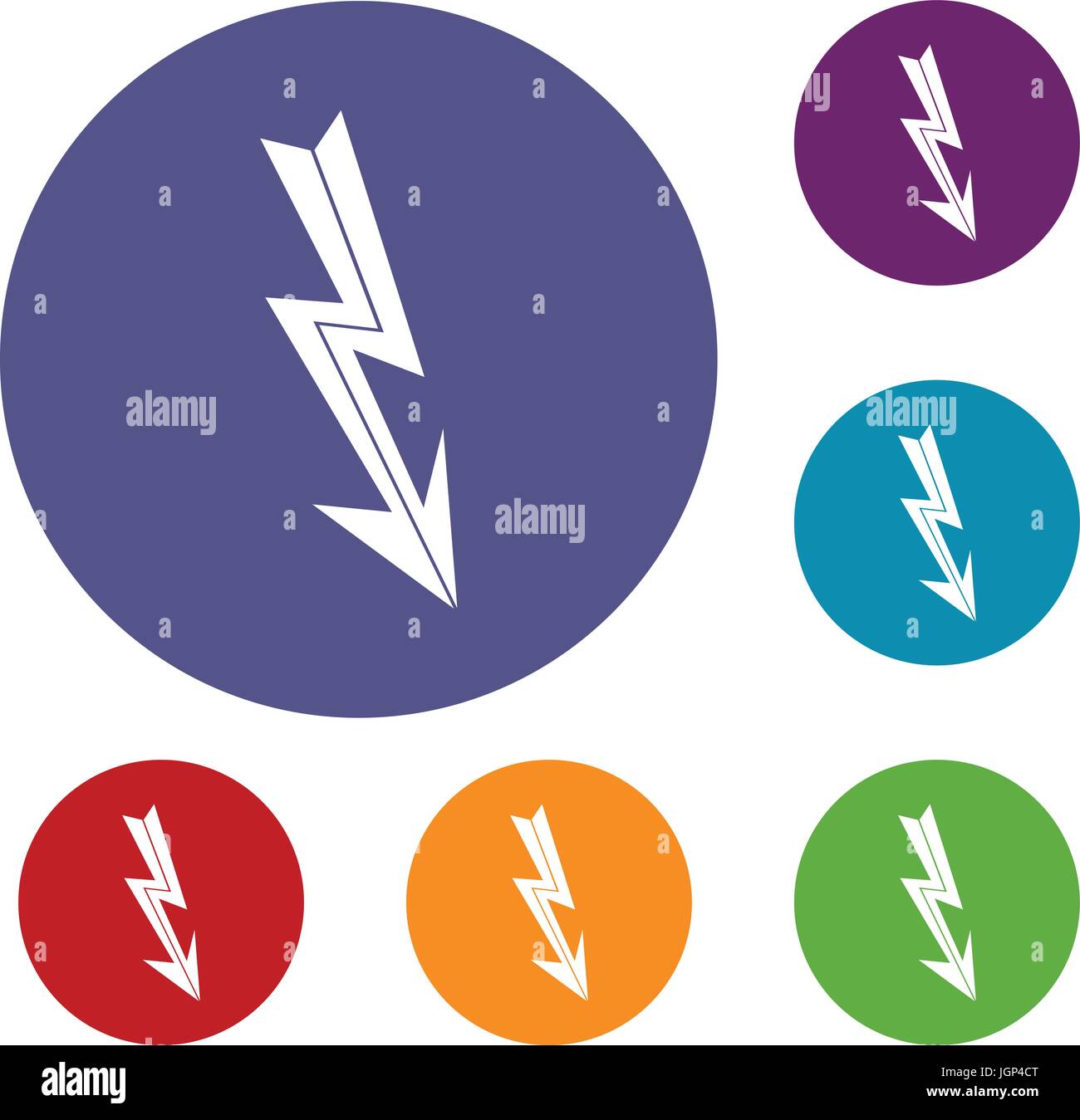 Arrow lightning icons set Stock Vector Image & Art - Alamy