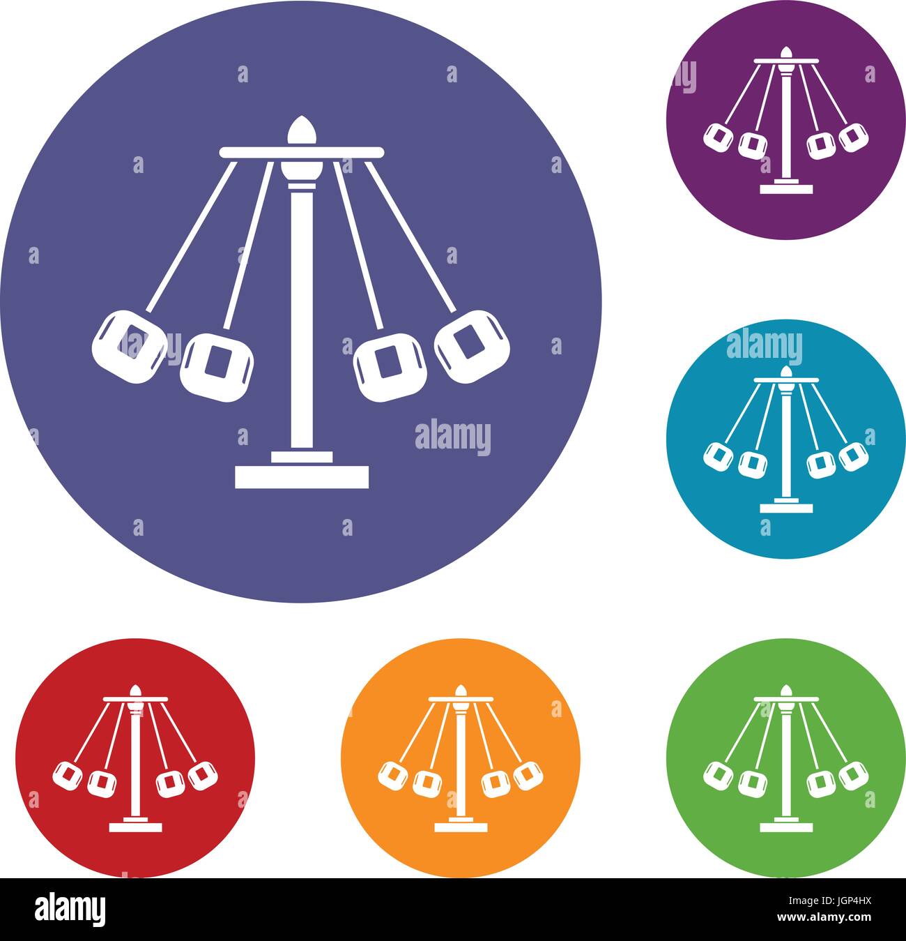Carnival swing ride icons set Stock Vector Image & Art - Alamy