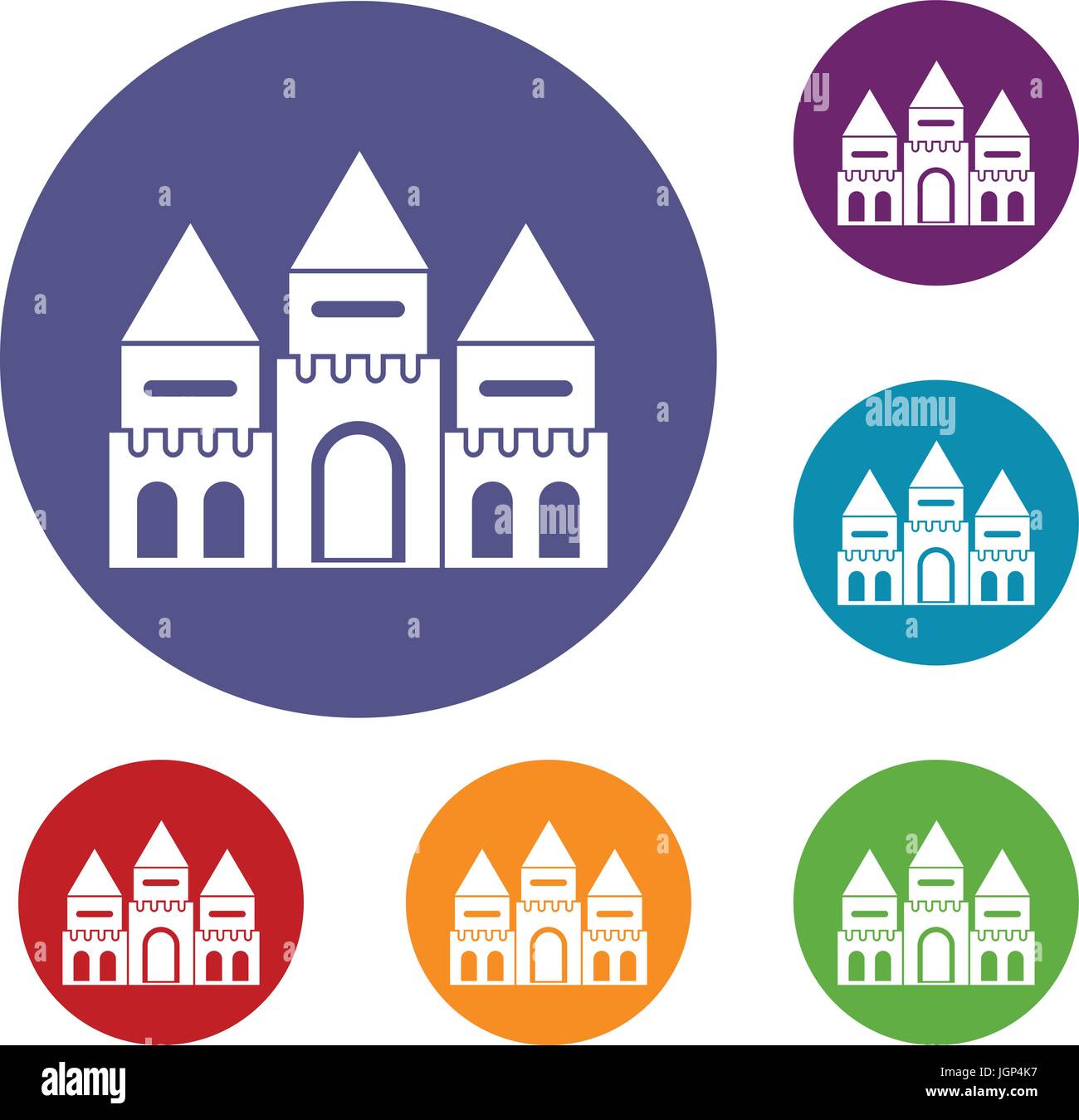 Children house castle icons set Stock Vector Image & Art - Alamy