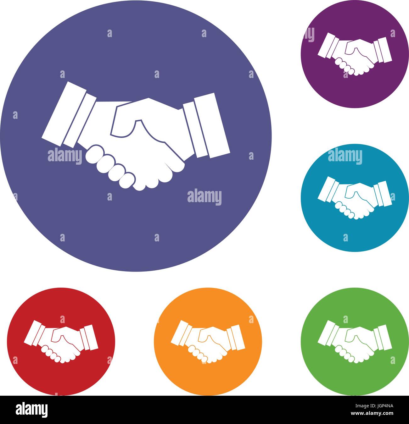 Handshake icons set Stock Vector Image & Art - Alamy