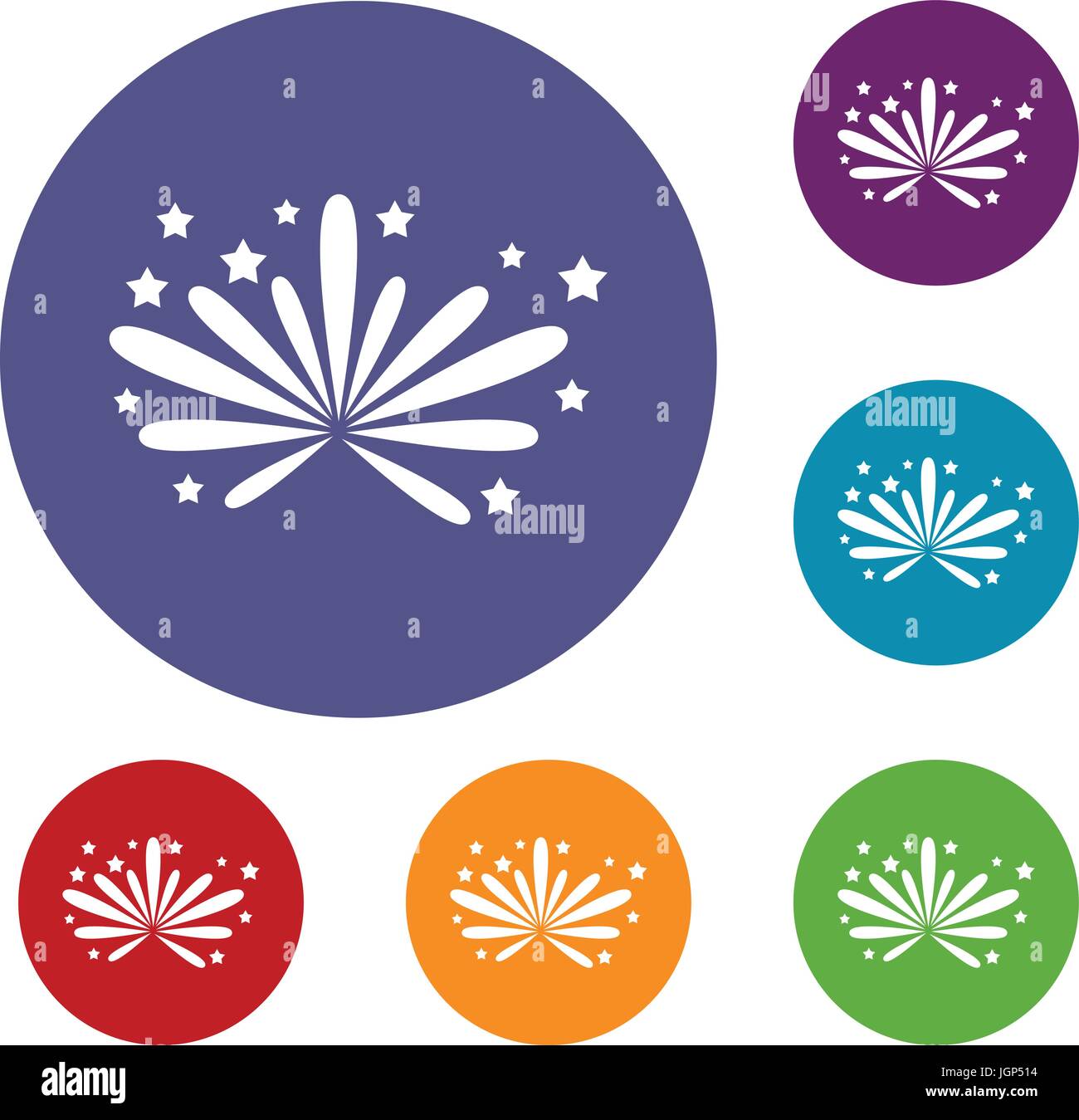 Fireworks icons set Stock Vector Image & Art - Alamy