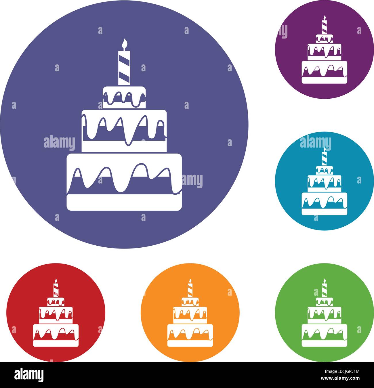 Cake icons set Stock Vector Image & Art - Alamy