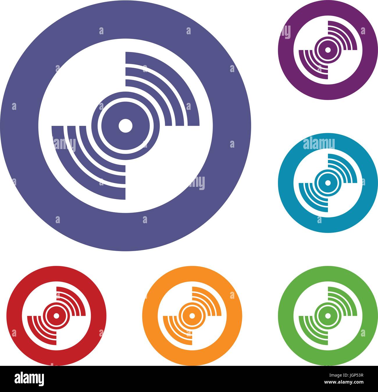 Gramophone vinyl LP record icons set Stock Vector Image & Art - Alamy