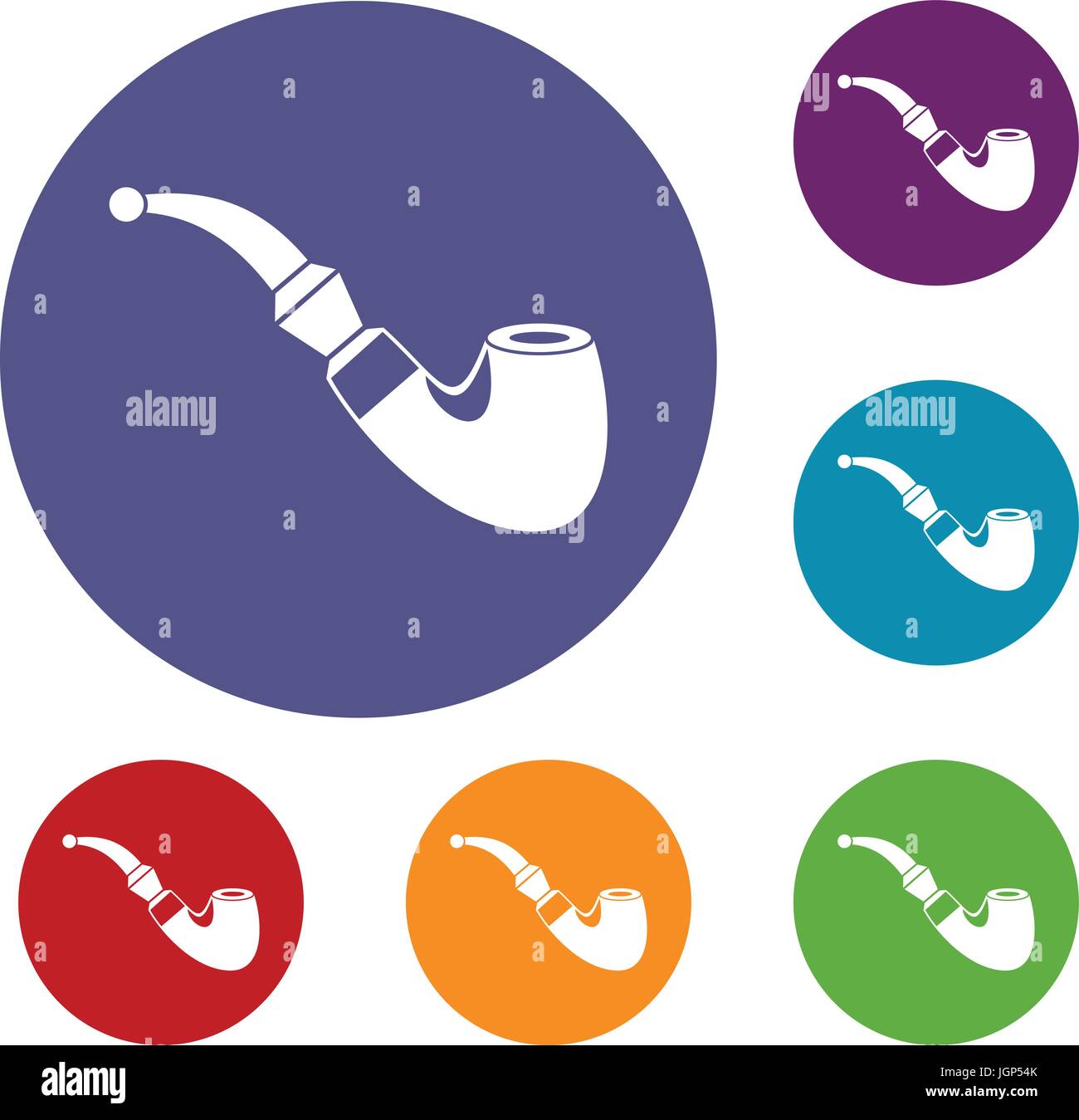 Wooden pipe icons set Stock Vector Image & Art - Alamy