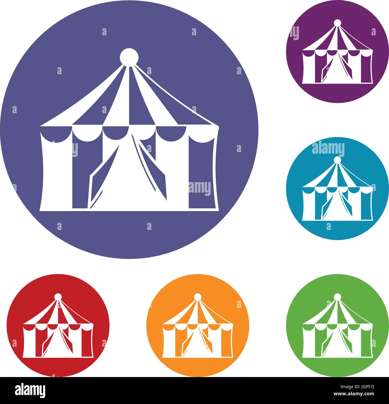Circus tent icons set Stock Vector Image & Art - Alamy