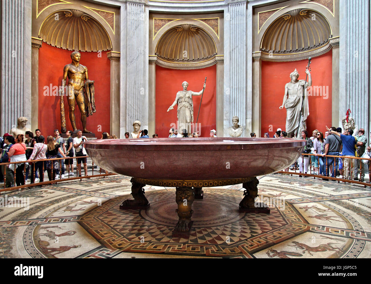 In 'Sala Rotonda' ('Round Room'), Museo Pio-Clementino, Vatican Museums, Vatican City. Stock Photo