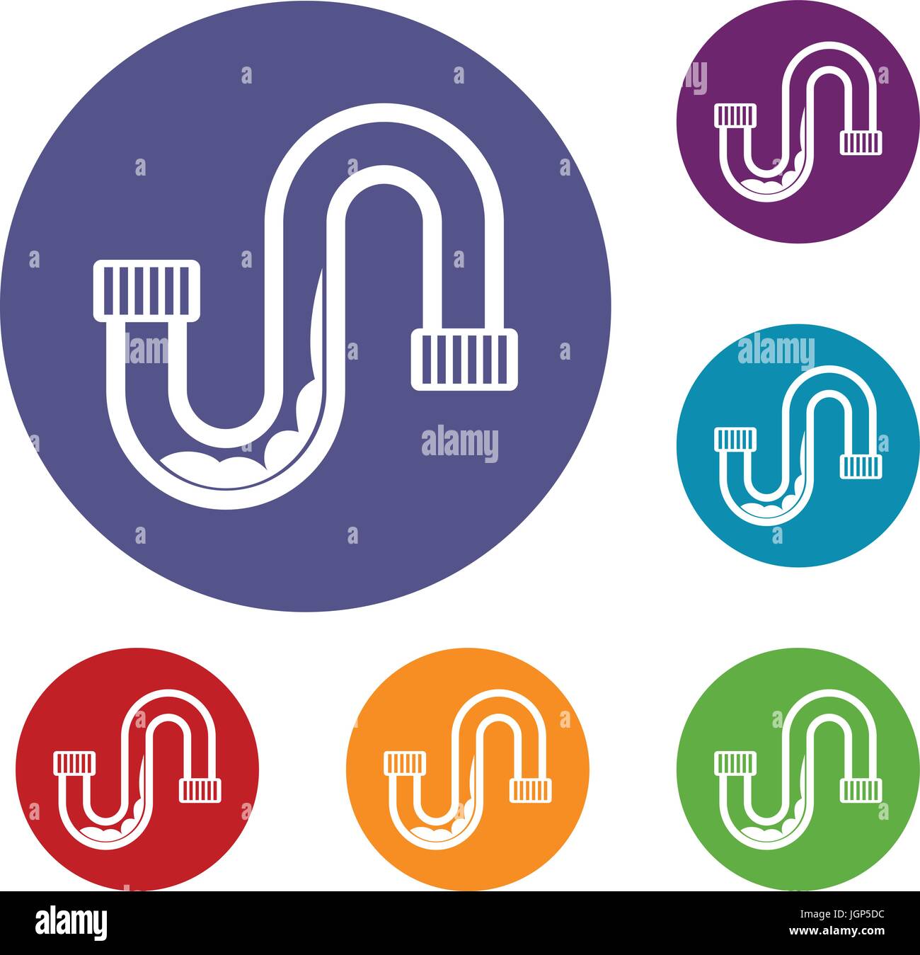 Clog in the pipe icons set Stock Vector Image & Art - Alamy