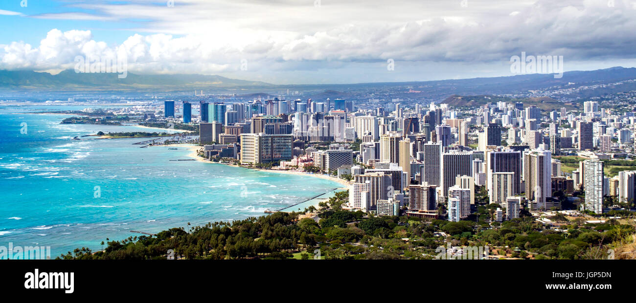 Honolulu aerial hi-res stock photography and images - Alamy