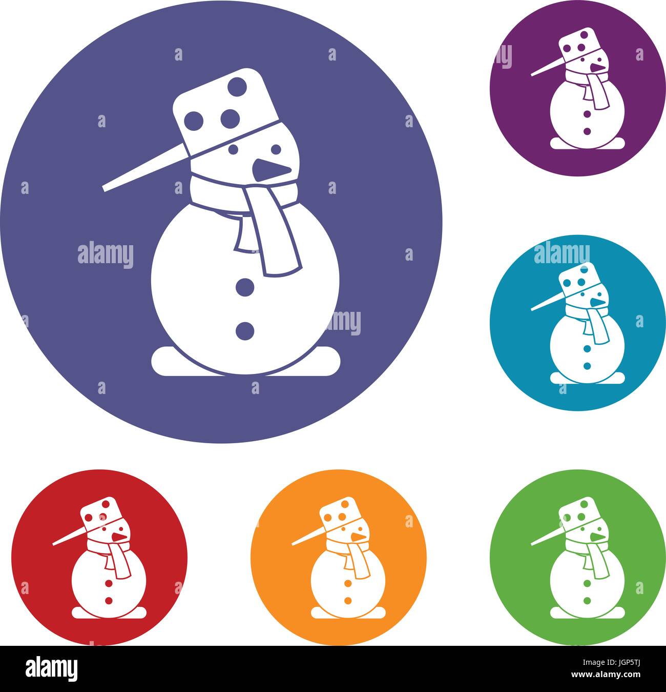 Smiling snowman green hat Stock Vector Images - Alamy