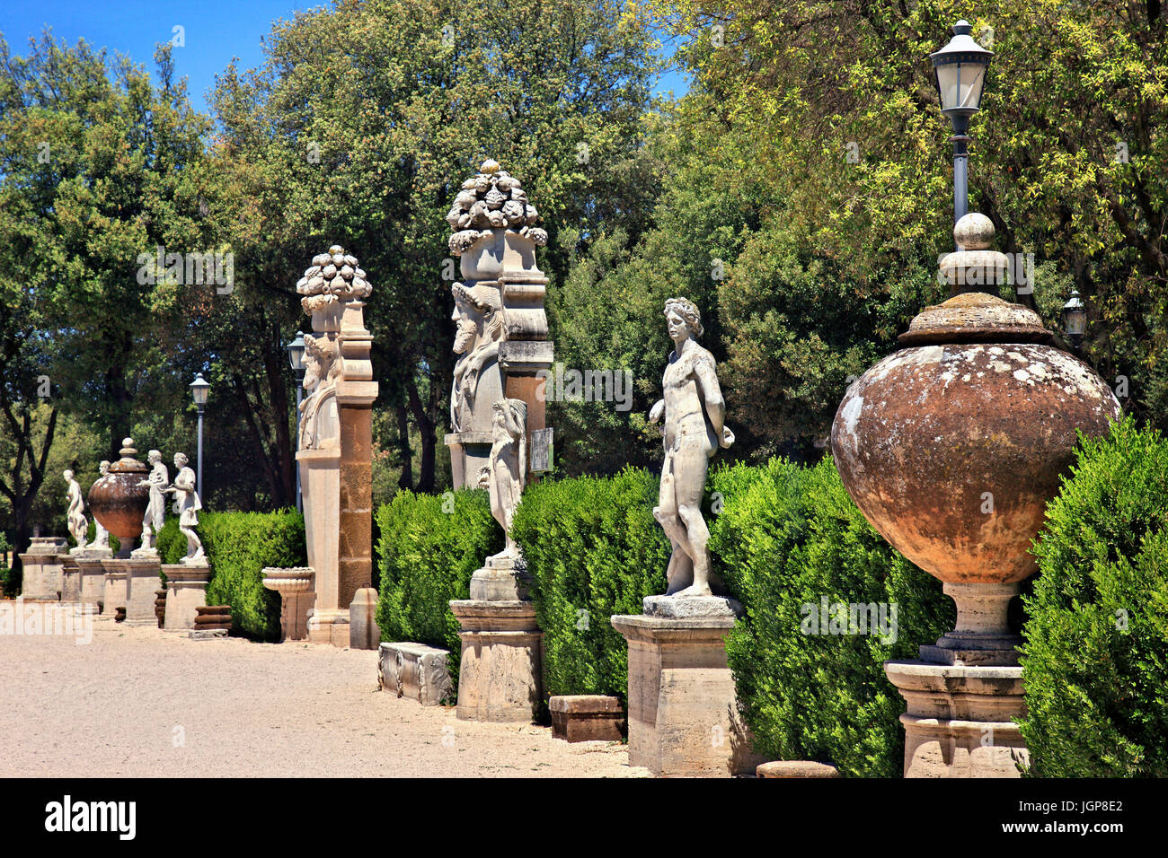At the gardens of Galleria Borghese, Rome, Italy. Stock Photo