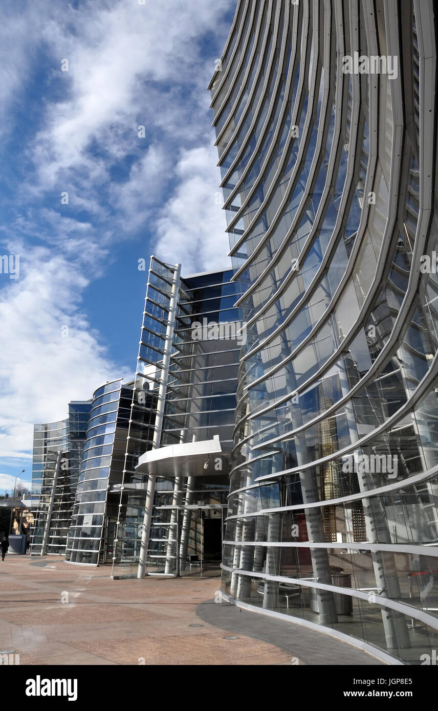 Modern Christchurch City Art Gallery Glass Wall Construction Stock